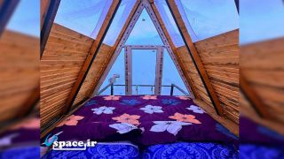 نمای اتاق خواب  کلبه سوئیسی اقامتگاه کلبه بام زیارت - گرگان - روستای زیارت